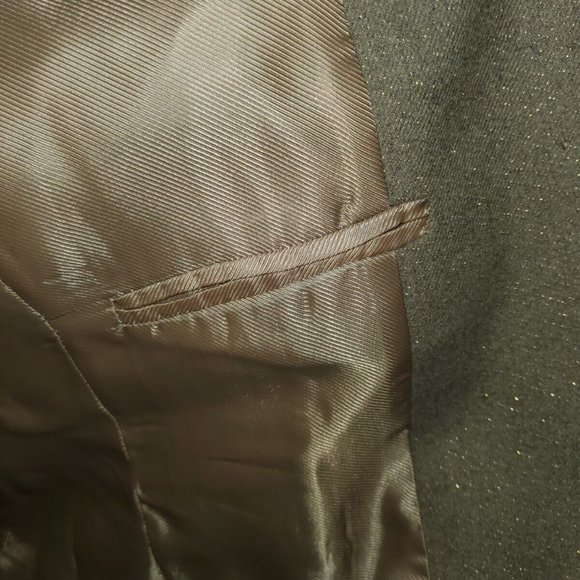 NWT $168 Banana Republic Wool-Blend Tan Lurex Military Blazer Jacket, Sz 12 - Picture 12 of 13